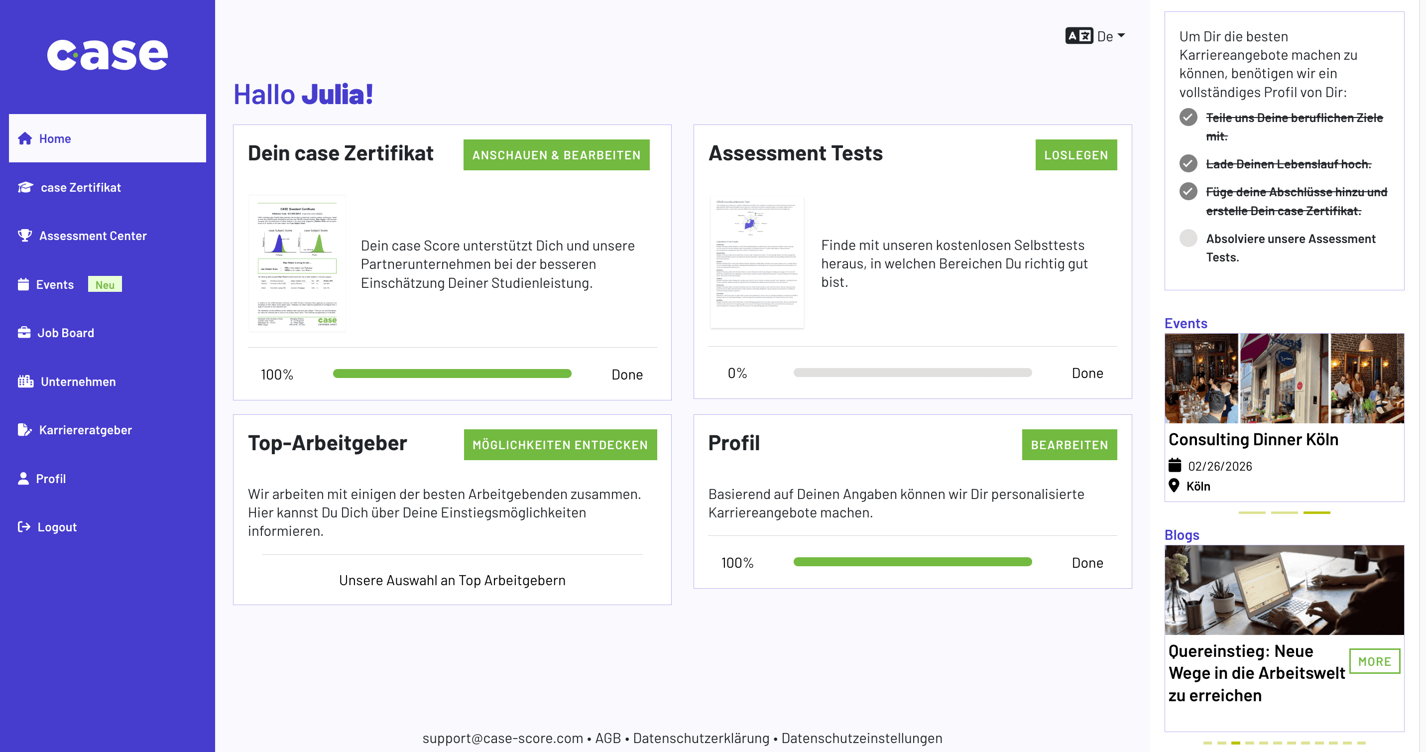 Einblick in die Employer-Branding- und Sourcing-Plattform von case